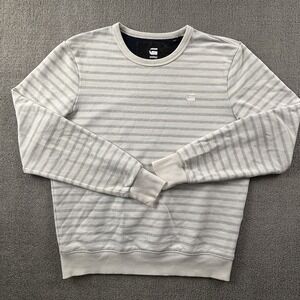 G Star Raw Sweater Adult Medium Striped Long Sleeve Sweatshirt Casual Men's
